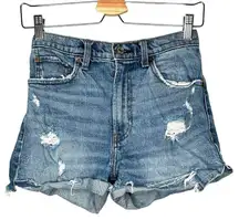 Abercrombie & Fitch distressed high rise 4” short size 25 beach summer