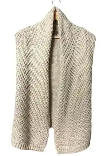 J Jill Womens Alpaca Blend Chunky Knit Sweater Vest Size S Minimalist Neutral