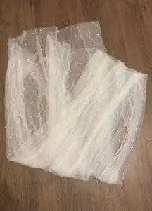 White pearl table runner- potential Wedding Veil