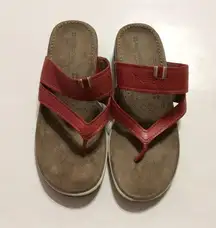 Naturalizer Vonnie Red Pepper Leather Sandals