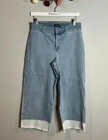 NYDJ Not Your Daughter's Jeans raw hem wide leg crops