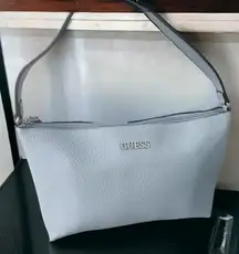 Guess Women's Faux Pebbled Texture Leather Baby Sky Blue Shoulder Purse Spring