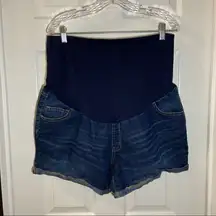 Time & Tru Maternity Denim Shorts Size XL