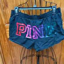 Victoria's Secret Pink Ombre Rainbow Logo Sleep Shorts