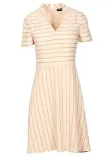 Emporio Armoni Striped Pink Preppy Hourglass Short Sleeve Dress