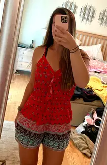 Printed Ruffle Romper