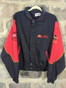 VTG‎ Ashley Jacket Woman's Medium Mike White Racing Red Black NASCAR Lined Snap