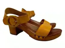 MIA Women's Slingback Wedge Sandals Yellow Tan Size 10 Casual Summer