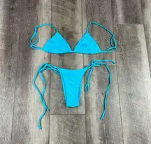 Frankies Bikinis Blue Bikini Set