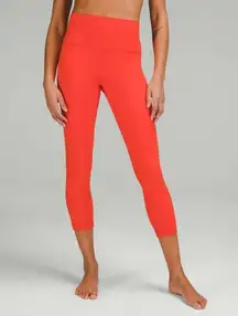 Lululemon Align High-Rise Lined Crop 23" in Solar Orange Neon Size 6 Leggings