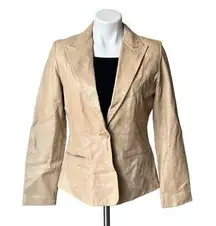 Vintage Wilson’s Pelle Studio Cream Soft Leather Jacket Single Button, Sz M