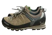 Salewa Mountain Trainer Laguna Bamboo Hiking Shoe Sneaker Vibram Sole Womens 6