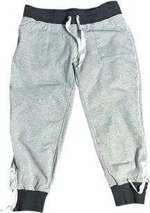 Blanc Noir Women’s Cotton Joggers w/ Satin Lace-Up Ankles