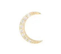 SOLID GOLD TOPAZ MOON PIERCING STUD