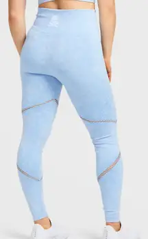 Blue Seamless Moto Soul Cycle Leggings 