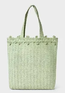 A New Day Green Floral Tote Bag