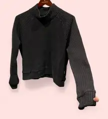 North Face chunky thermal mock neck warm insulation top