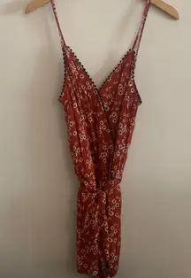 Red Orange LOFT Dandelion Romper! Size Small