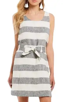 A loves A striped belted dress with zipper back
