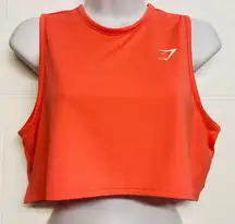 Gymshark Training Crop‎ Tank Boxy Fit Active Muscle Shirt Drop Top Women Size XS