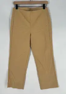 Chico's Classic Stretch Tank Khaki High Rise‎ Pull On Straight Leg Crop Pants 4