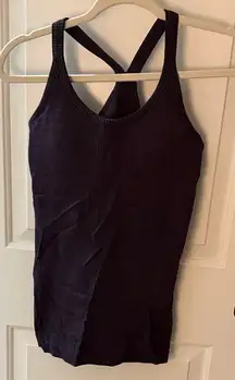 Lululemon ribbed dark gray tank top