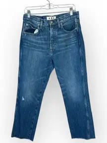 AMO Loverboy Jeans Stargaze Wash Size 29 Straight Leg High Rise Cropped