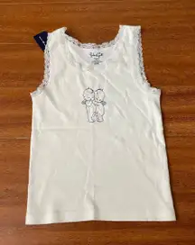 white cherub baby graphic tank 