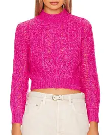 NEW Heartloom Scout Sweater in Peony Pink Womens Small Open Knit Pulllover