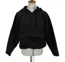 Favlux Black Lightweight Hooded Windbreaker Jacket Oversized Streetwear‎ Large