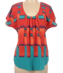 Calvin Klein Short Sleeve Shirt Blouse Top Career