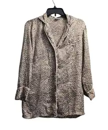 Trendy Leopard Print Top Loungewear Set Casual Chic Animal Pattern.