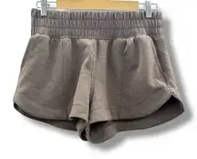 Yogalicious Brown Stretch Waist Scuba Zuri Comfort Athletic Shorts Sz‎ M