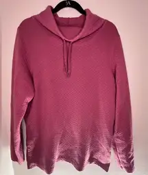 L.L Bean Women’s SoftLight Quilted Top Funnelneck Pullover Muted Plum Size Large