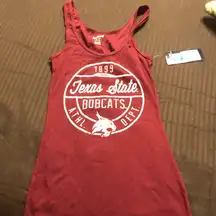 Texas state university bobcats maroon tank top