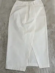 Zara White Draped‎ Pencil Skirt S