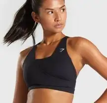 Gym Shark Black Laser Cut Sports Bra Sz. XS