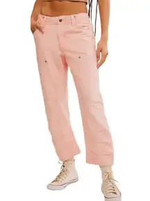 NEW! Free People Supersonic High Waist Slim Crop Jeans Coral Pink. Size 6. NWOT