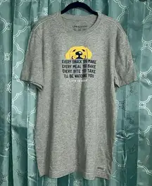 Life is Good Unisex Standard Crusher Graphic T-Shirt   Size Medium Grey. NWT