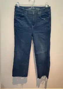 American Eagle Outfitters Kick Boot Raw Jeans in Size 6 Short