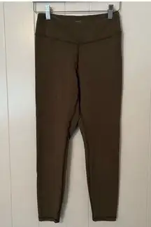 Lacausa Flow Leggings Ankle Crop Anthropologie Olive Green Small