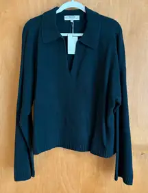 Madewell Cashmere-Wool Blend Polo Sweater Dark Green *flaw XL NWT