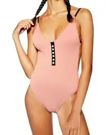 ✨ TOPSHOP
Pamela Ribbed Button One-piece Swimsuit✨