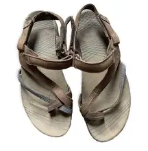 Merrell  Tan & Brown Freesia Bungee Active Sandals 7