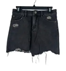 Urban Outfitters BDG Women's Size Small Black Distressed‎ Jean Mini Skirt