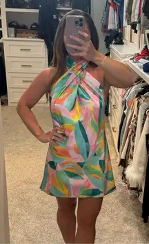 Show Me Your Mumu Halter Mini Dress