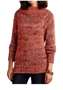 Moth by Anthropologie Alpaca Marled Mockneck Sweater Made in Italy Size Medium