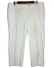 NWT J. McLaughlin FLAWED Andey Capri Solid Poplin White Pants Women’s 14