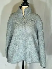 PINK Victoria's Secret Sherpa 1/4 Zip Pull Over Long Sleeve Size Sm