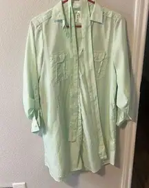 Long sleeve short mint green